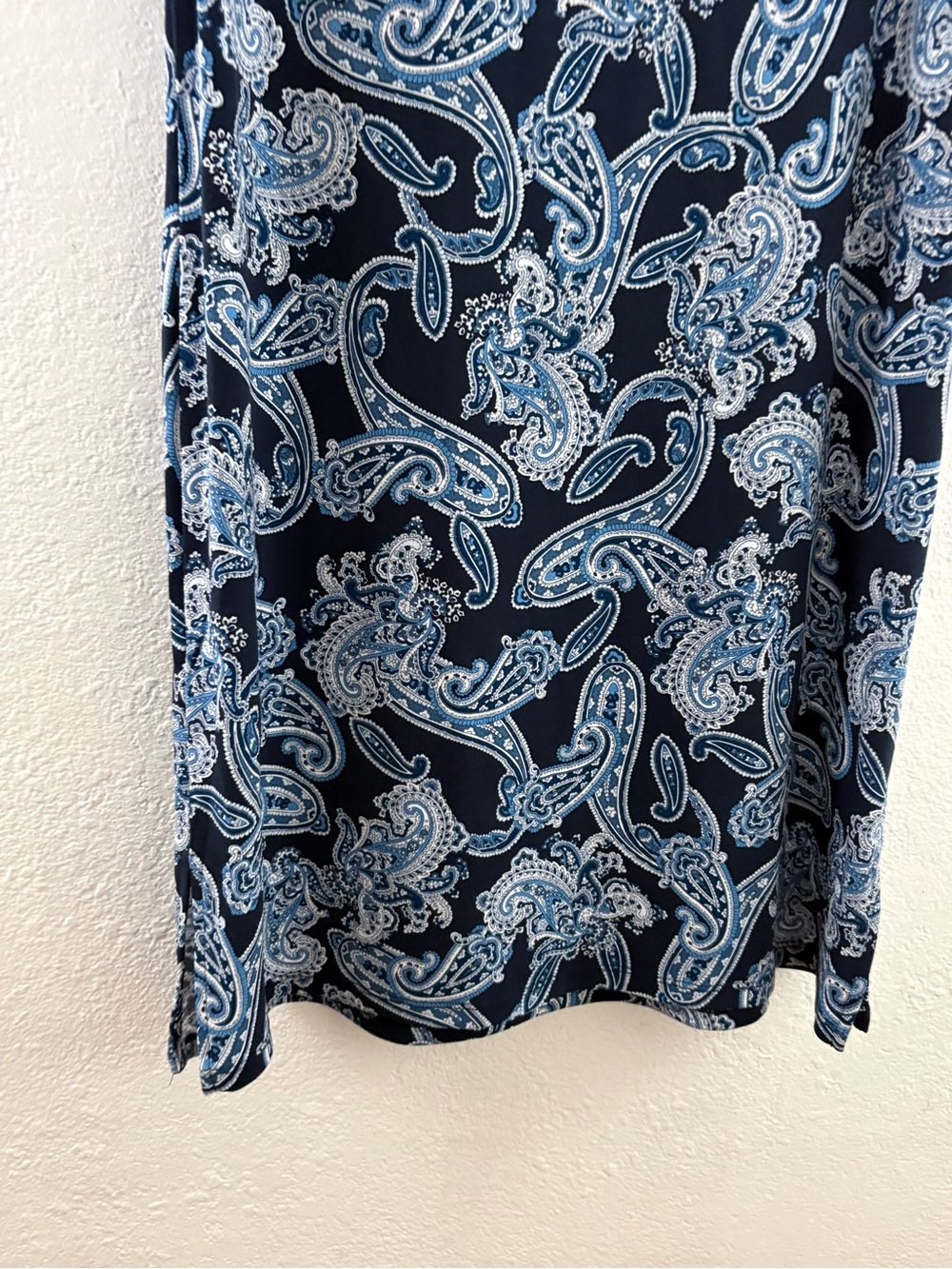 MICHAEL Michael Kors blue paisley sleeveless dress gold-tone hardware size S - Picture 7 of 7